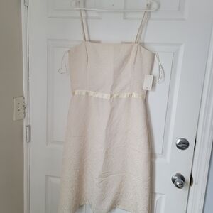 Size 12 H&M Cream Textured Mini Dress
